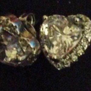 Earrings silver heart shaped earrings